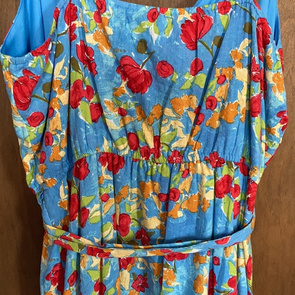 Relisted XL XXL LC Lauren Conrad floral print faux wrap dress w elastic waist - Picture 15 of 15